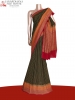 Double Contrast Handloom Banarasi Georgette Silk Saree